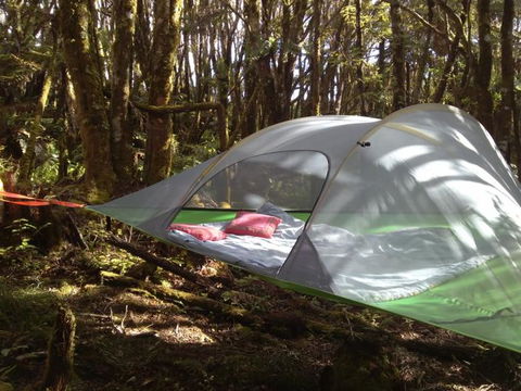 Sleeping In A Tree Tent - Accommodation New Zealand 2